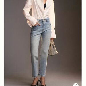 PILCRO BY ANTHROPOLOGIE. HUGH WAIST 34R. JEWELS. LIGHT WASH